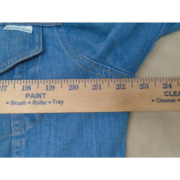 Vtg Chevrolet Chevy Cheyenne Pickup Truck Jean Denim Jacket Horizon Mens XL 46 - Picture 8 of 16
